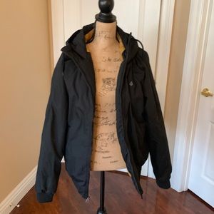 Volcom black coat with hood